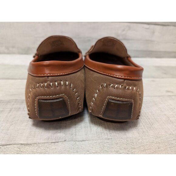 Mens Bruno Marc Brown Slip-On Loafers With Metal Buckle Accent Size 10 - Picture 5 of 7